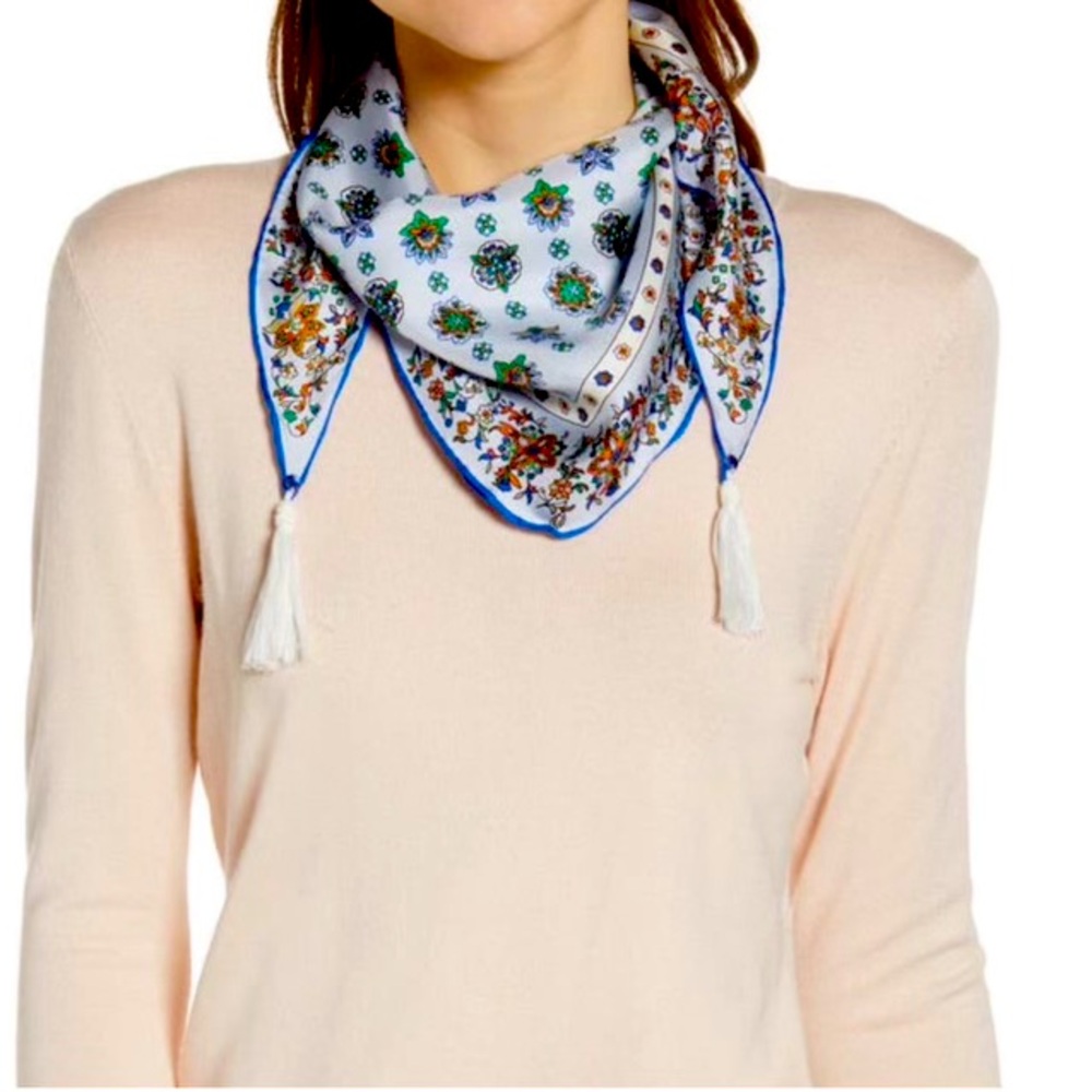 TORY BURCH SOLEIL SILK DIAMOND SCARF